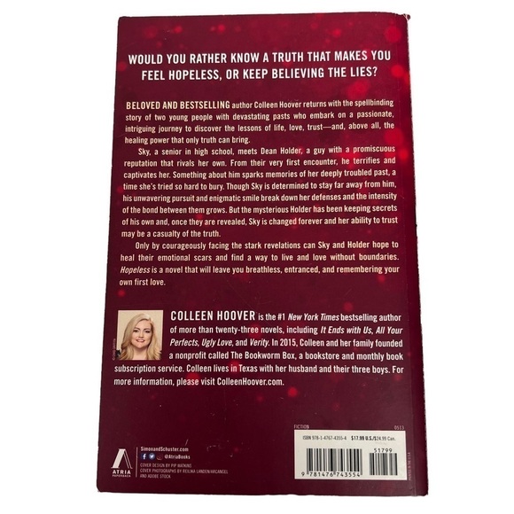 Colleen Hoover Fiction Novels Lot/3 Trade Paperbacks Contemporary Women/Romance - Picture 4 of 12